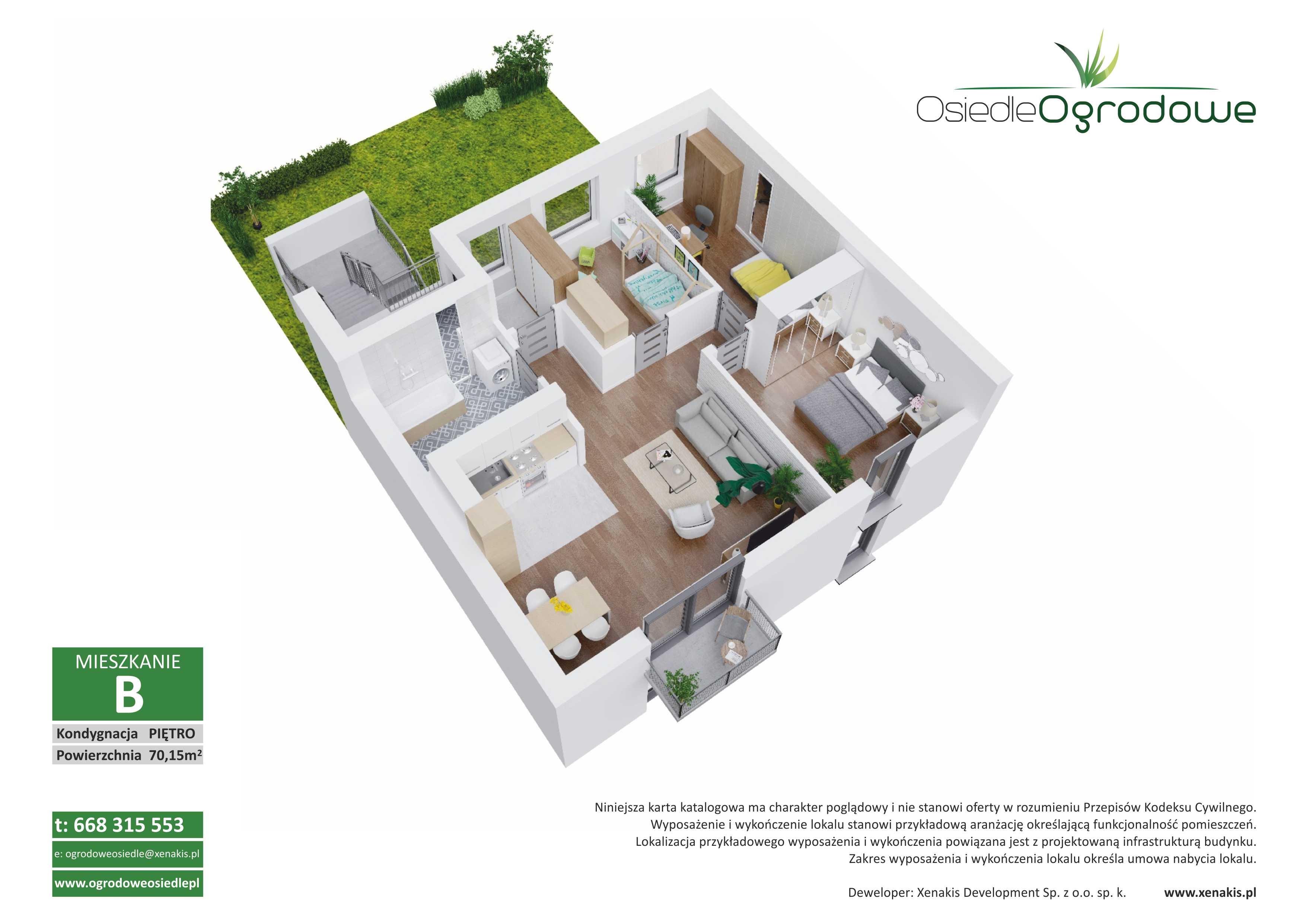 Mieszkanie 70,15 m2_piętro - Parter